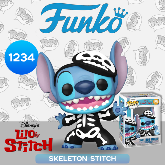 Фигурка Funko POP! Disney Lilo & Stitch Skeleton Stitch (Exc) (1234) 66330
