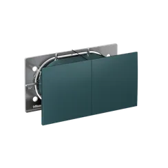 Розетка 2-м СП AtlasDesign 16А IP20 с заземл. защ. шторки с крышкой в сборе изумруд SE ATN000828