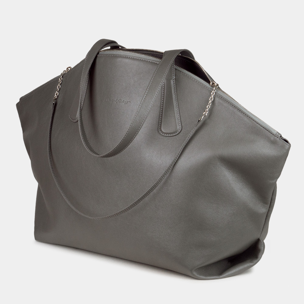 Сумка Giselle из кожи теленка, серого цвета