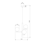 Подвесной светильник со стеклянными плафонами 10271 Estera Wood