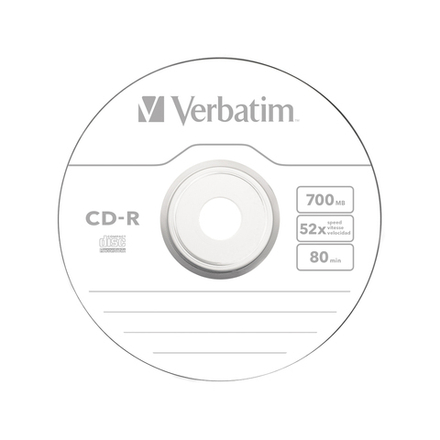 Диск CD-R Verbatim (43432) 700MB 25штук Незаписанный