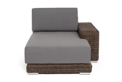 "Капри" кушетка из искусственного ротанга, цвет коричневый