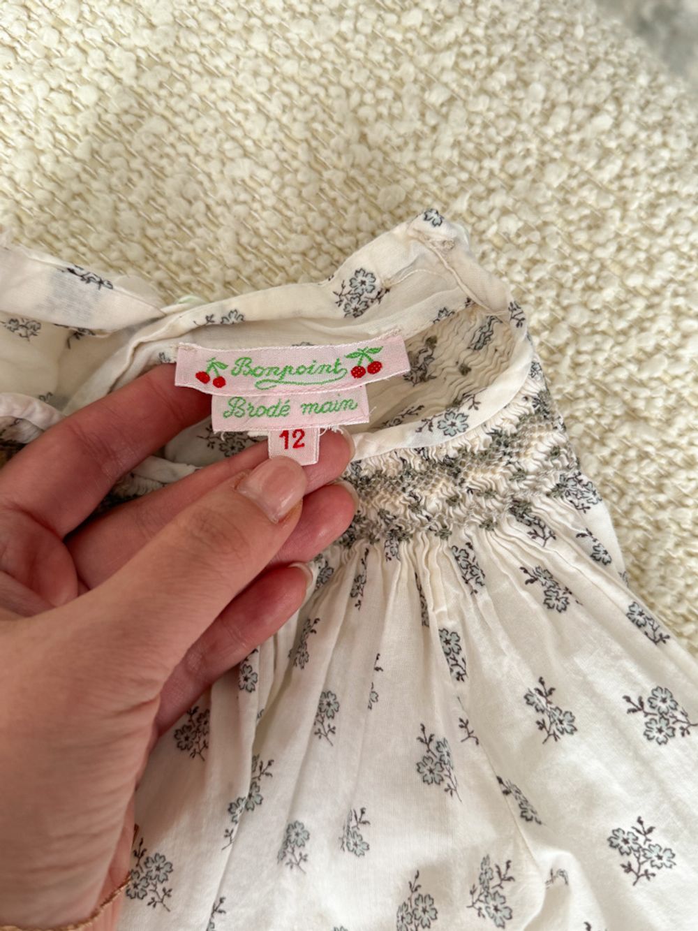 Хлопковая блузка Bonpoint, 80