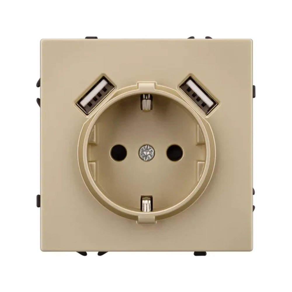 Механизм розетки с USB зарядкой SCT-NOBE-MUAA-SFPL-GD (230V, 16A) (Arlight, -) 054290