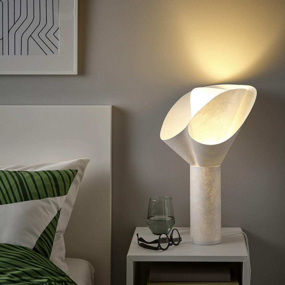 IKEA BÄCKNATE  (ИКЕА БÄСКНАТЕ)  -  Настольная лампа, белая, 50 см