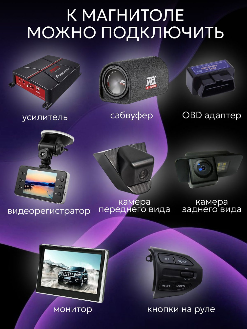 Андроид Магнитола 9 дюймов 4+64 ГБ, 2din, 8 ядер, IPS экран TS18