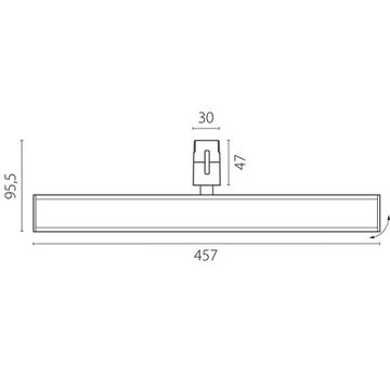 Светильник линейный 18W 4000K 270347 чёрный Due Hermes Lightstar