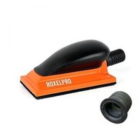 RoxelPro шлифок ручной маленкий 70х125 мм, с пылеотводом 13 отв., жесткий