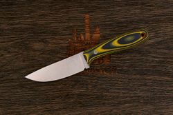 Нож EDC UralEDC ТузЪ, клинок 80мм, сталь 65Х13, рукоять G10 чёрно-жёлтый