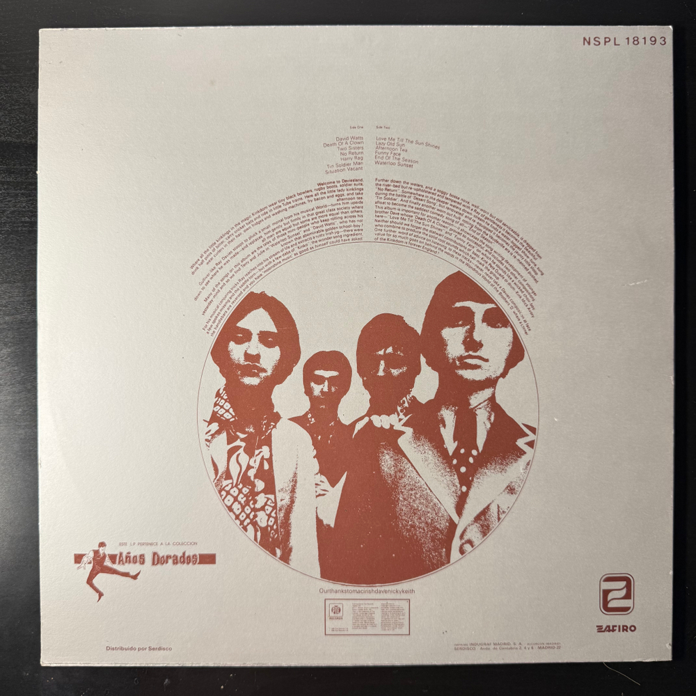 The Kinks ‎– Something Else By The Kinks (Испания 1980г.)