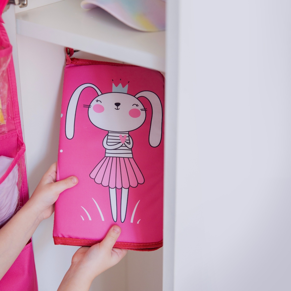 Набор для детского сада: кармашек, коврик, мешок. Зайка