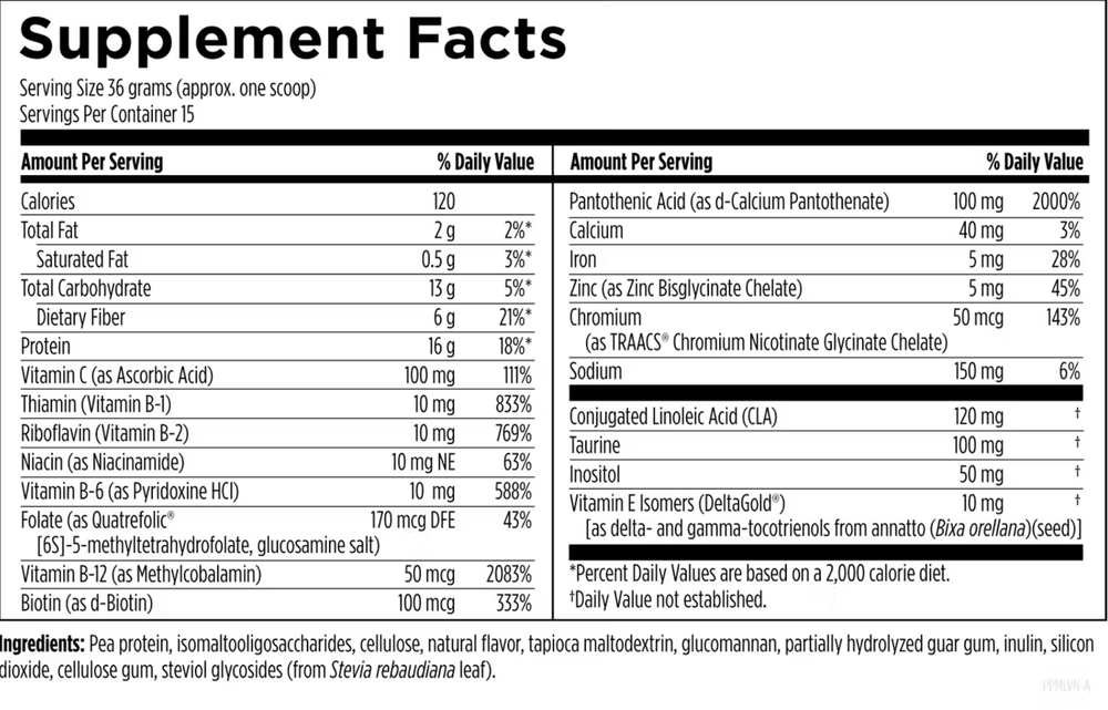 Designs For Health - Plant Protein Meal Vanilla powder 540 gr