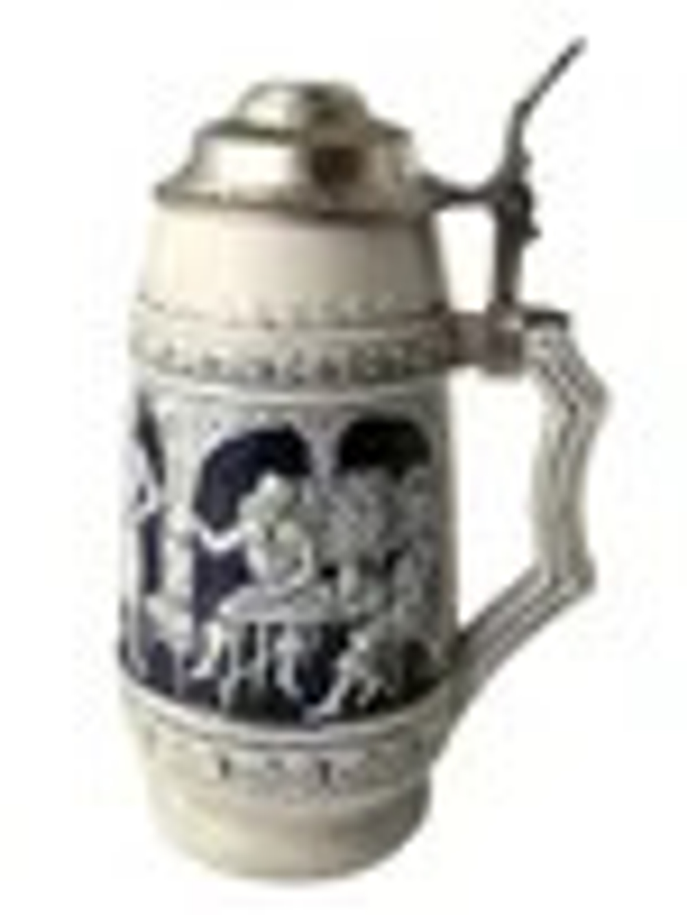 Кружка (кувшин) пивная (керамика с оловянной крышкой)