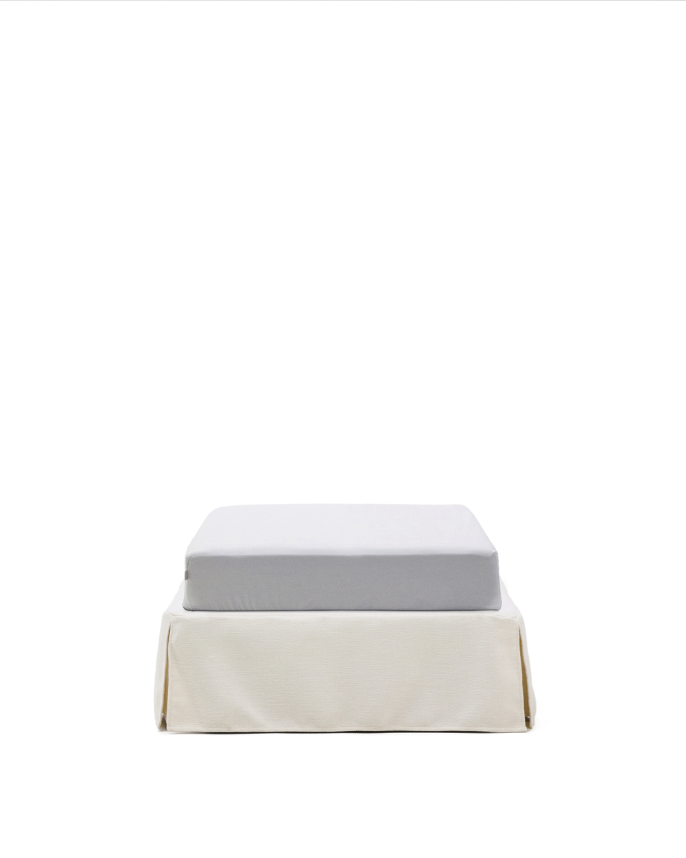 Основание кровати Jaira со съемным чехлом из белого шенилла для матраса 90 х 200 см