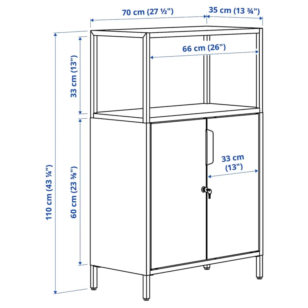 Шкаф - TROTTEN IKEA/ ТРОТТЕН ИКЕА,  110х70 см, черный