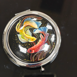 Двустороннее зеркало "Рыбки" с ручной росписью