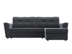 Диван угловой Амстердам Лайт правый угол, Серый, Велюр, 112453