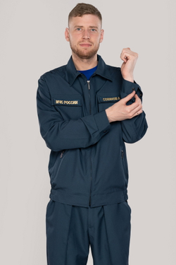 Костюм летний мужской МЧС (Патруль-240, серо-синий)