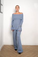 Lilit брюки из шерсти в голубом