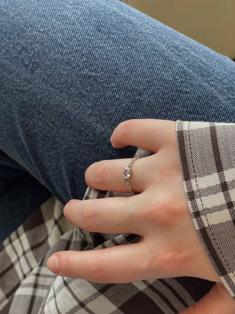 Кольцо-цепочка Oval