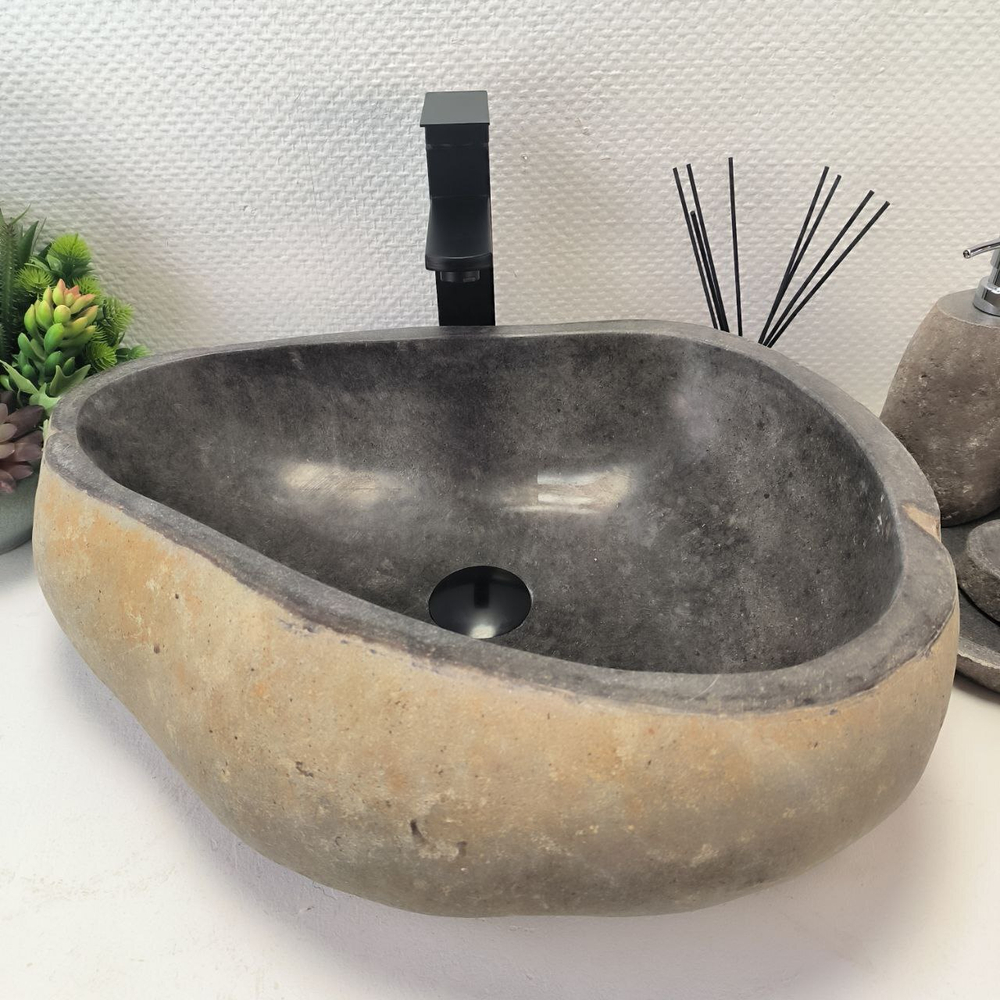Раковина из речного камня RS-63907 (50*41*15) 0122