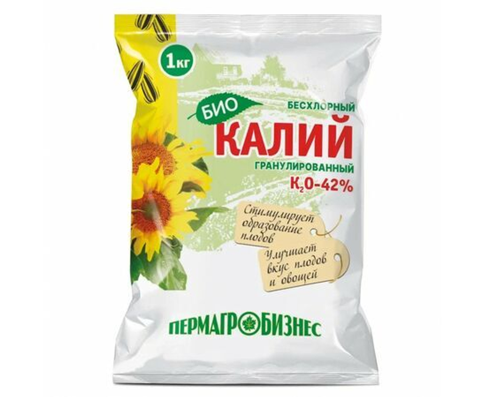 Удобрение Калий гранулированный бесхлорный 1кг Пермагробизнес