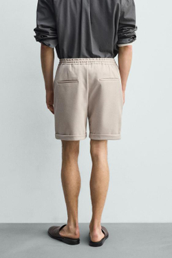 ZARA ШОРТЫ REGULAR FIT COMFORT, СВЕТЛЫЙ РЫЖЕВАТО-КОРИЧНЕВЫЙ