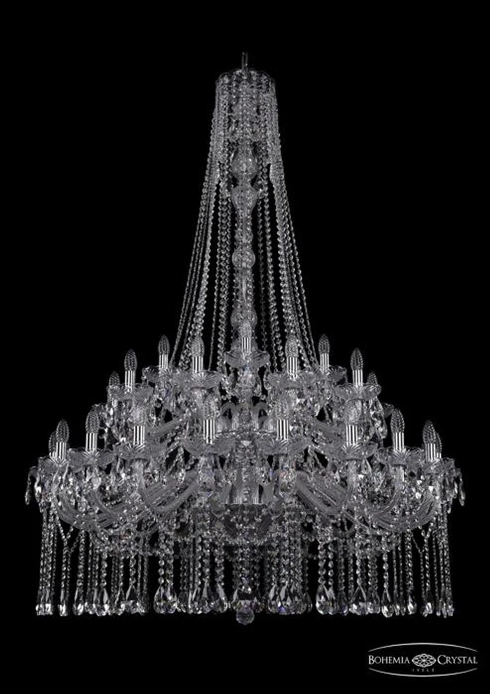 Подвесная люстра Bohemia Ivele 1413/20+10+5/400/h-164/2d/Ni