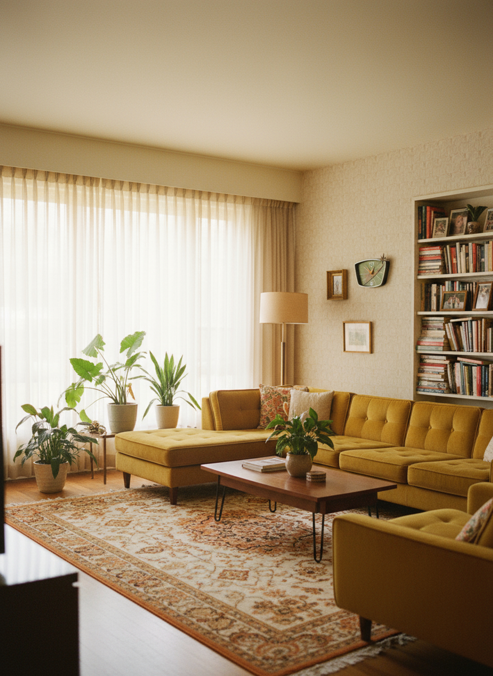 Настенные часы "Орбитальная тропа" 30х23 см, ретро-дизайн mid-century modern