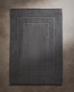 ZARA HOME ХЛОПКОВЫЙ НЕСКОЛЬЗЯЩИЙ КОВРИК ДЛЯ ВАННОЙ, ТЕМНО-СЕРЫЙ