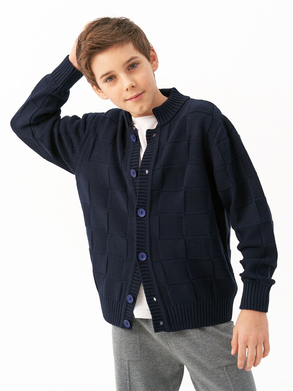 Кардиган для девочки AT1279 синий