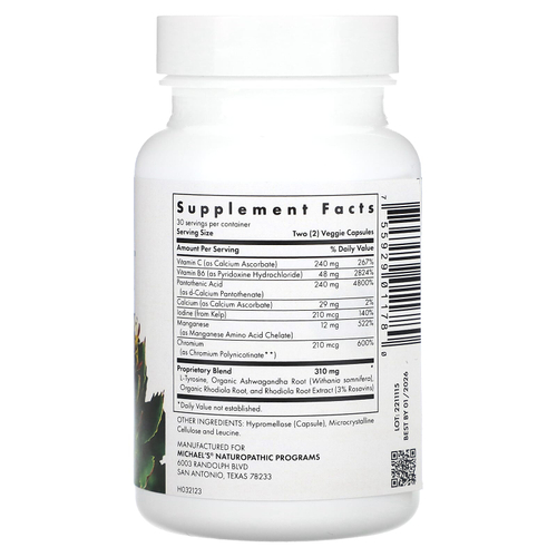 Michael's Health, Thyrodrenal, 60 веганских капсул