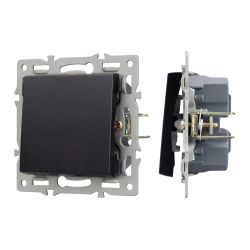 Механизм выключателя одноклавишный перекрёстный SWT-MKX1-PL-BK (250V, 16A) (Arlight, -) 043719