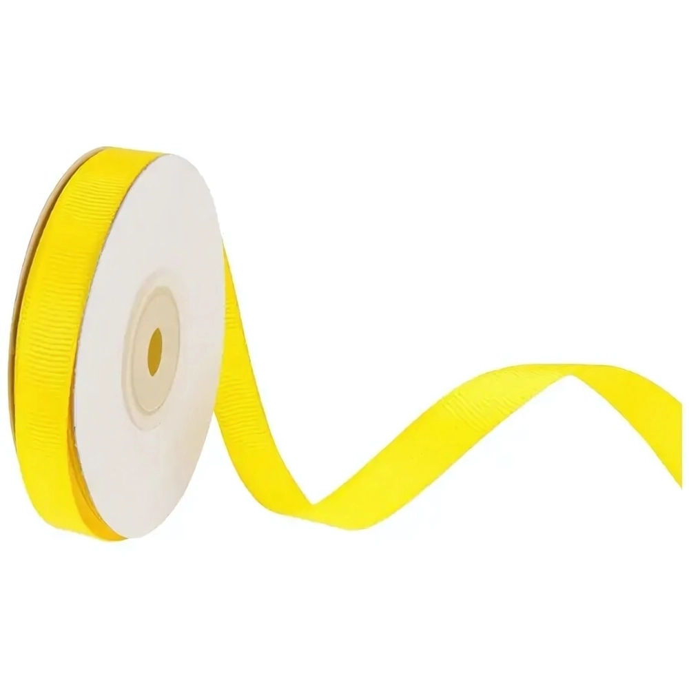 Лента упаковочная репсовая Классика, 12 мм х 22 м, желтый