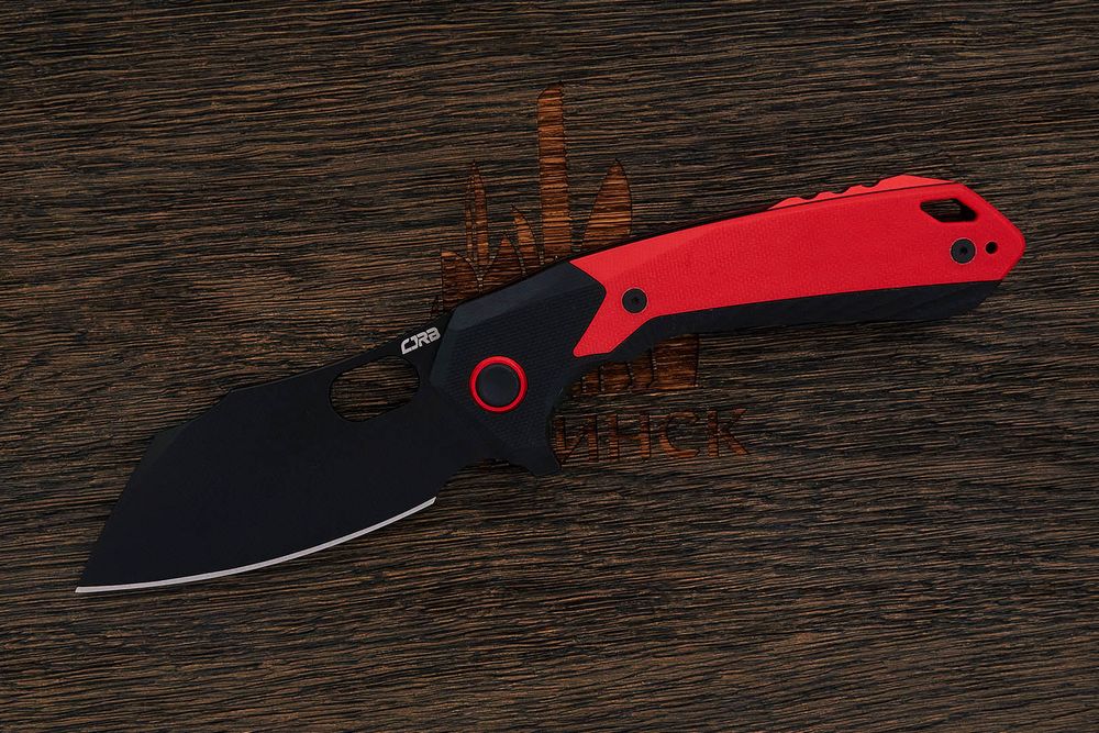 Нож складной CJRB Caldera, клинок 90мм, сталь AR-RPM9, рукоять G10 красный