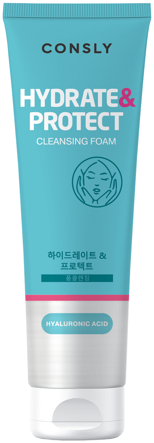 Consly пенка для умывания увлажняющая с гиалуроновой кислотой Hydrate&Protect, 120 мл