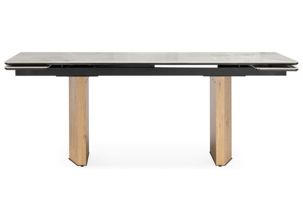 Керамический стол Woodville Монерон 200x100 brecha crema elegance, дуб монтана