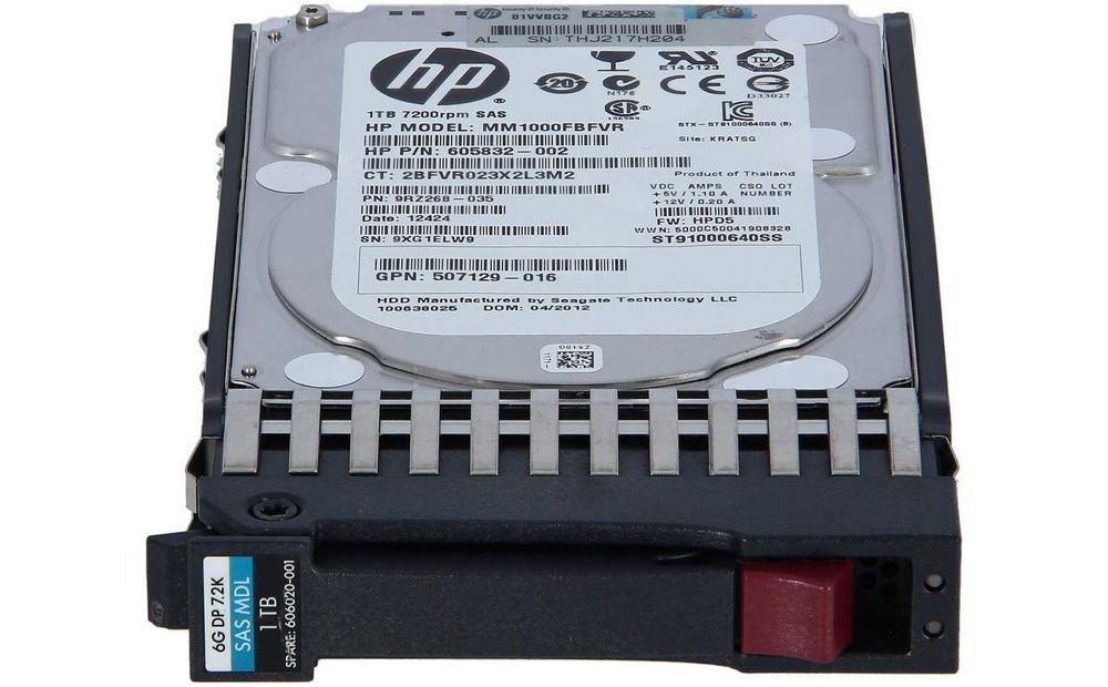 Жесткий диск HP 1TB 6G SAS 7.2K RPM SFF DP MIDLINE 730706-001