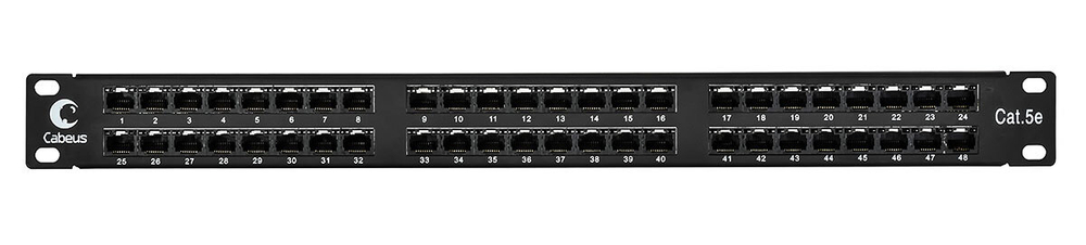 Патч-панель  Cabeus PLHD-48-Cat.5e-Dual