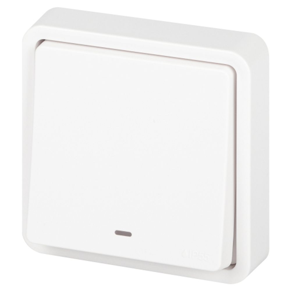 Переключатель ЭРА Эксперт 11-1527-01 с подсветкой IP55 10АХ-250В СУ белый