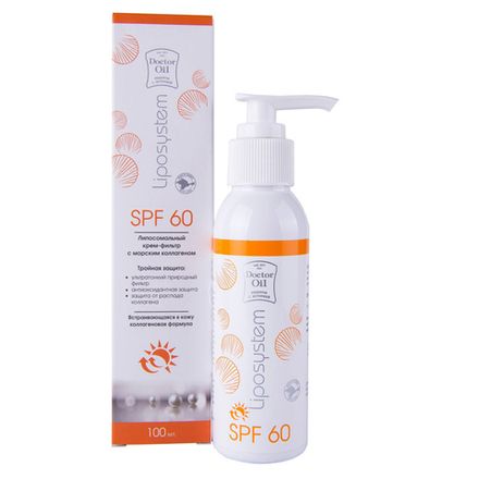 Липосомальный крем-фильтр с морским коллагеном Liposystem SPF 60