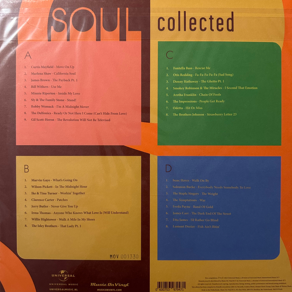 Сборник Soul Collected 2LP (Голландия 2023г.) Yellow/orange