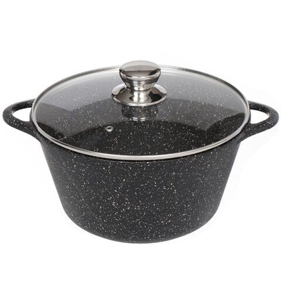 Кастрюля алюминий, антиприг, 5 л, с крыш, Горница, Гранит, к2732аг