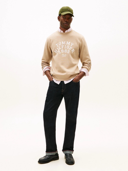 Свитшот Tommy Hilfiger Arch Logo Flex Fleece Coastal Taupe