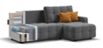 Угловой диван Денди Рогожка Мальмо серый