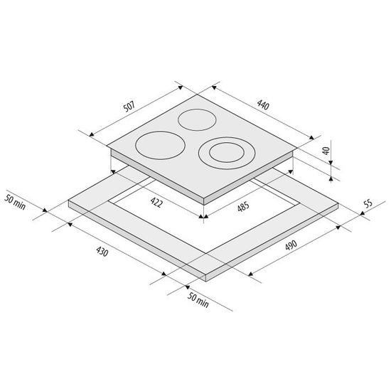 Электрическая варочная панель Krona DELIZIA 45 BL