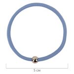 Резинки для волос НАБОР 5 шт., 0,3х14 см, с бусинкой, чёрный, фиолетовый, бежевый, MONTE VITA, 457042