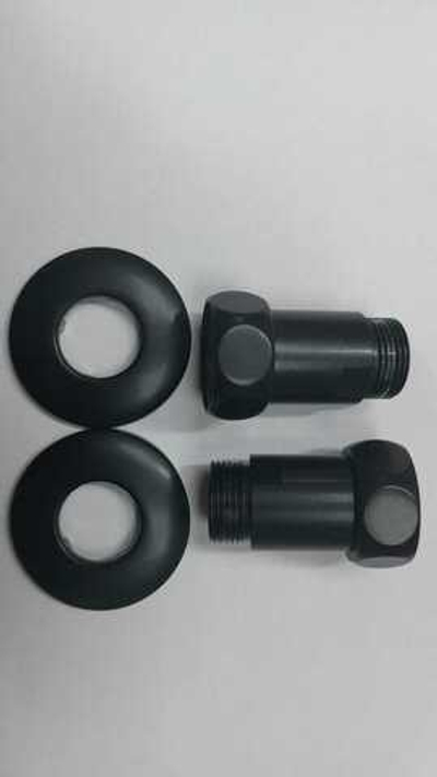 Американка для полотенцесушителя  прям 1" x 3/4"  г/ш  731SCH1005 RAL9005 черная матовая (НИКА), пар