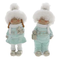 GAEM Фигурка декоративная "Мальчик/Девочка", L6 W5 H13 см, 2в.