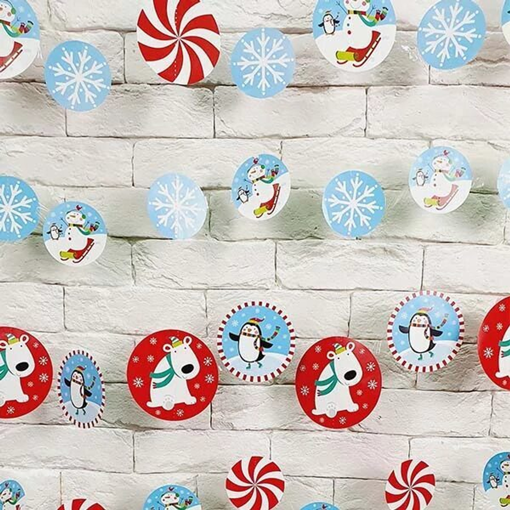 Гирлянда верт Снеговик Веселый 1,8м/8шт